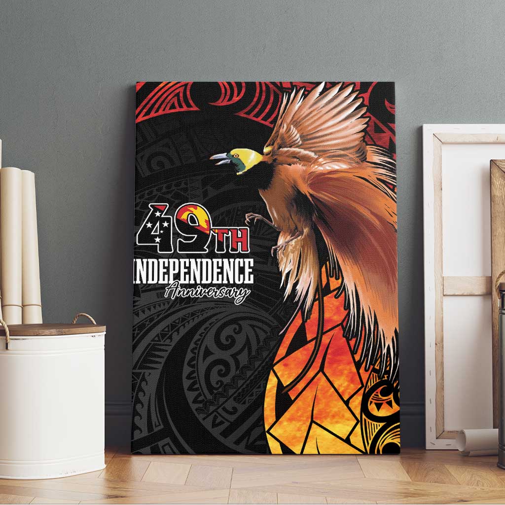 Papua New Guinea Canvas Wall Art Grunge Style 49th Independence Anni