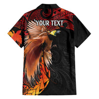 Papua New Guinea Personalised Family Matching Short Sleeve Bodycon Dress and Hawaiian Shirt Grunge Style 49th Independence Anni