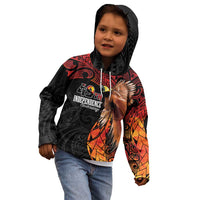 Papua New Guinea Personalised Kid Hoodie Grunge Style 49th Independence Anni
