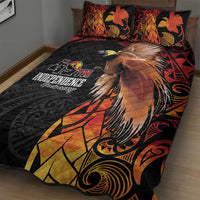 Papua New Guinea Quilt Bed Set Grunge Style 49th Independence Anni