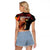 Papua New Guinea Personalised Raglan Cropped T Shirt Grunge Style 49th Independence Anni