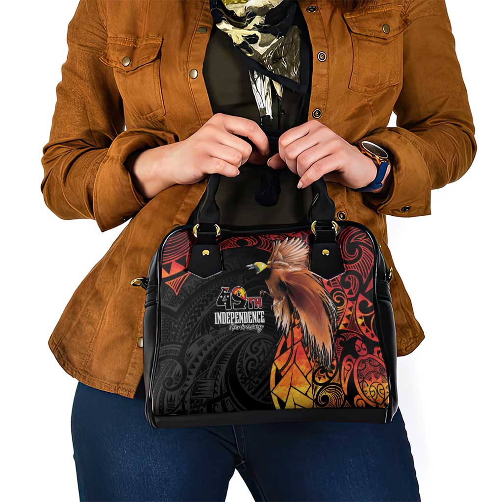 Papua New Guinea Shoulder Handbag Grunge Style 49th Independence Anni LT7 - Polynesian Pride