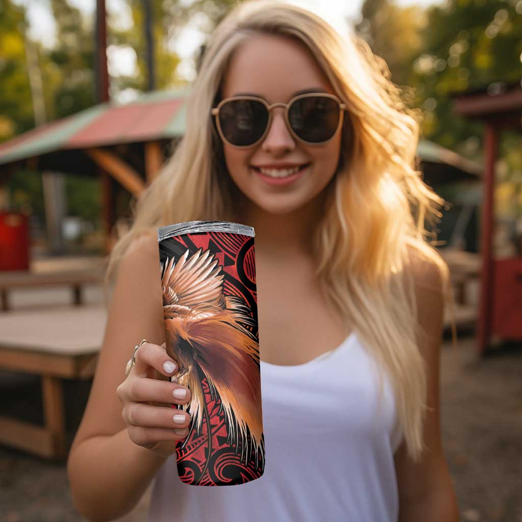 Papua New Guinea Skinny Tumbler Grunge Style 49th Independence Anni LT7 - Polynesian Pride