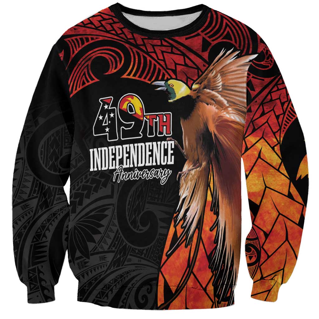 Papua New Guinea Personalised Sweatshirt Grunge Style 49th Independence Anni