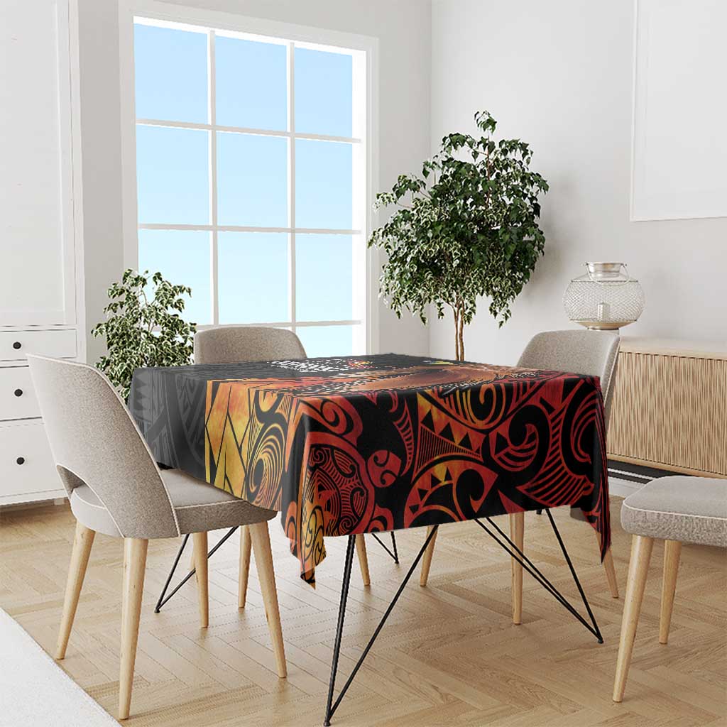 Papua New Guinea Tablecloth Grunge Style 49th Independence Anni