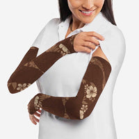 Aloha Hawaii Floral Tapa Arm Sleeves Patchwork Mocha - Polynesian Pride