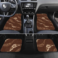 Aloha Hawaii Floral Tapa Car Mats Patchwork Mocha - Polynesian Pride