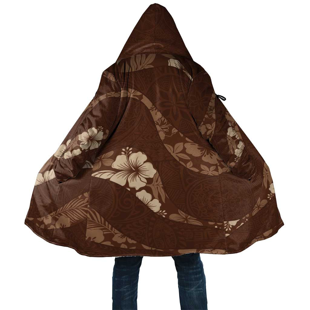Aloha Hawaii Floral Tapa Cloak Patchwork Mocha - Polynesian Pride