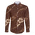 Aloha Hawaii Floral Tapa Family Matching Summer Maxi Dress and Hawaiian Shirt Patchwork Mocha - Polynesian Pride
