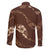 Aloha Hawaii Floral Tapa Family Matching Summer Maxi Dress and Hawaiian Shirt Patchwork Mocha - Polynesian Pride