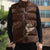 Aloha Hawaii Floral Tapa Sleeveless Puffer Jacket Patchwork Mocha - Polynesian Pride