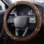 Aloha Hawaii Floral Tapa Steering Wheel Cover Patchwork Mocha - Polynesian Pride