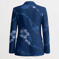 Aloha Hawaii Floral Tapa Blazer Patchwork Navy - Polynesian Pride