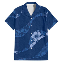 Aloha Hawaii Floral Tapa Family Matching Mermaid Dress and Hawaiian Shirt Patchwork Navy - Polynesian Pride