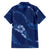 Aloha Hawaii Floral Tapa Family Matching Summer Maxi Dress and Hawaiian Shirt Patchwork Navy - Polynesian Pride