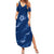Aloha Hawaii Floral Tapa Family Matching Summer Maxi Dress and Hawaiian Shirt Patchwork Navy - Polynesian Pride