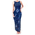 Aloha Hawaii Floral Tapa Family Matching Tank Maxi Dress and Hawaiian Shirt Patchwork Navy - Polynesian Pride