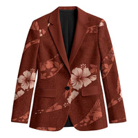 Aloha Hawaii Floral Tapa Blazer Patchwork Crimson - Polynesian Pride