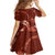 Aloha Hawaii Floral Tapa Family Matching Off Shoulder Short Dress and Hawaiian Shirt Patchwork Crimson - Polynesian Pride