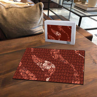 Aloha Hawaii Floral Tapa Puzzle Patchwork Crimson - Polynesian Pride