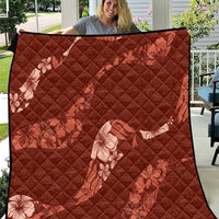 Aloha Hawaii Floral Tapa Quilt Patchwork Crimson - Polynesian Pride