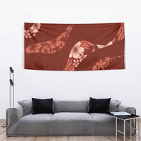 Aloha Hawaii Floral Tapa Tapestry Patchwork Crimson - Polynesian Pride