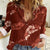 Aloha Hawaii Floral Tapa Women Casual Shirt Patchwork Crimson - Polynesian Pride