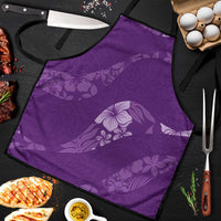 Aloha Hawaii Floral Tapa Apron Patchwork Violet - Polynesian Pride
