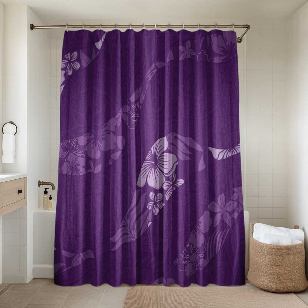 Aloha Hawaii Floral Tapa Bathroom Set Patchwork Violet - Polynesian Pride