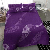 Aloha Hawaii Floral Tapa Bedding Set Patchwork Violet - Polynesian Pride