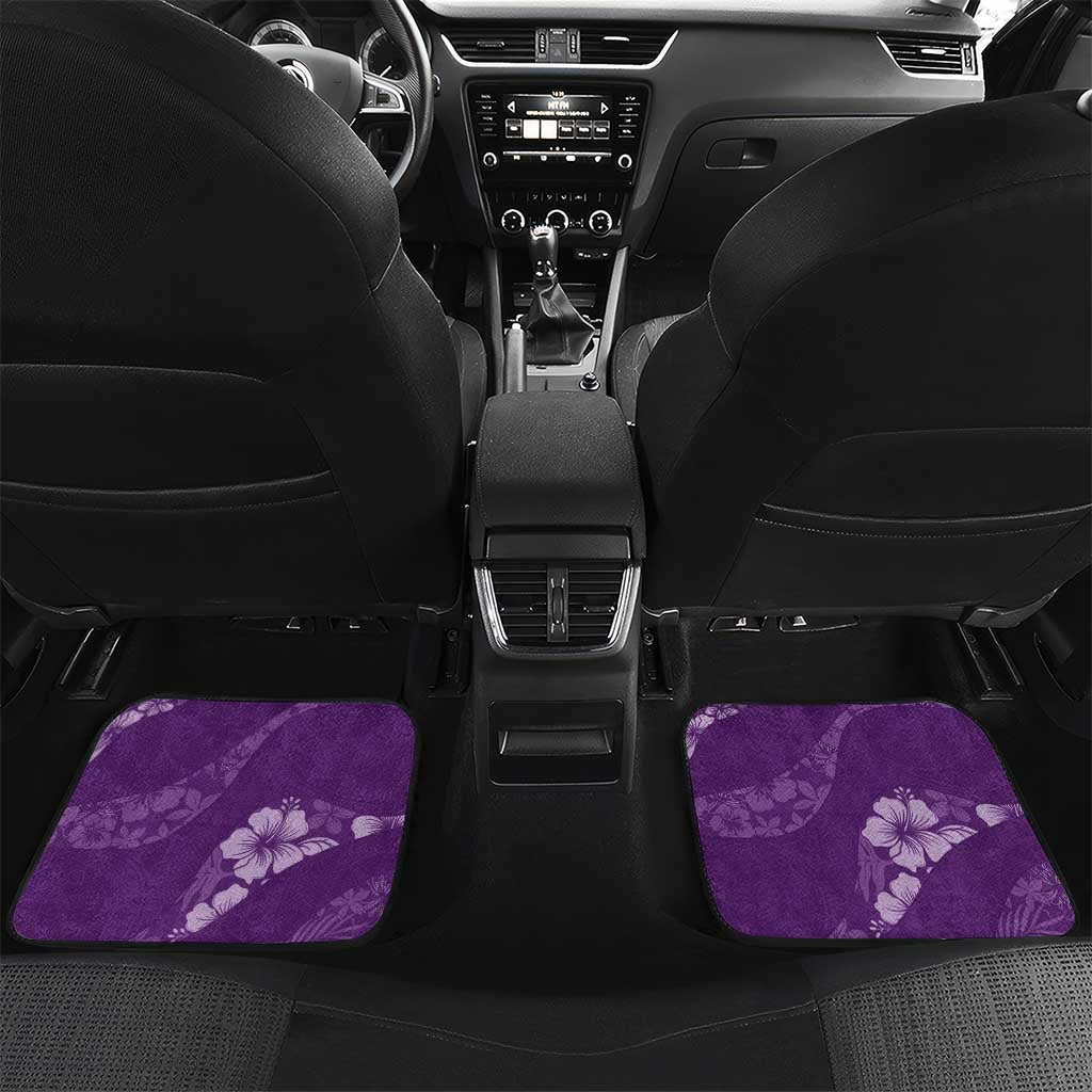 Aloha Hawaii Floral Tapa Car Mats Patchwork Violet - Polynesian Pride