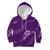 Aloha Hawaii Floral Tapa Kid Hoodie Patchwork Violet - Polynesian Pride