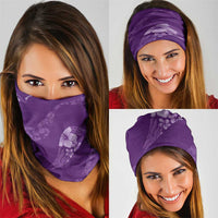 Aloha Hawaii Floral Tapa Neck Gaiter Patchwork Violet - Polynesian Pride