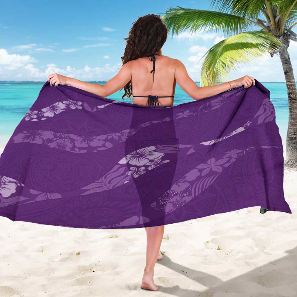 Aloha Hawaii Floral Tapa Sarong Patchwork Violet - Polynesian Pride