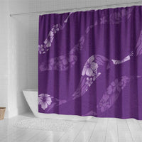 Aloha Hawaii Floral Tapa Shower Curtain Patchwork Violet - Polynesian Pride