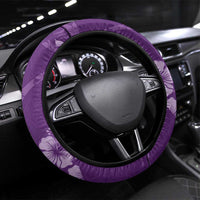 Aloha Hawaii Floral Tapa Steering Wheel Cover Patchwork Violet - Polynesian Pride