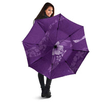 Aloha Hawaii Floral Tapa Umbrella Patchwork Violet - Polynesian Pride