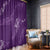 Aloha Hawaii Floral Tapa Window Curtain Patchwork Violet - Polynesian Pride