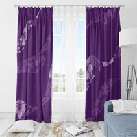 Aloha Hawaii Floral Tapa Window Curtain Patchwork Violet - Polynesian Pride