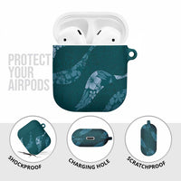 Aloha Hawaii Floral Tapa AirPods Case Patchwork Teal - Polynesian Pride