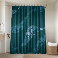 Aloha Hawaii Floral Tapa Bathroom Set Patchwork Teal - Polynesian Pride