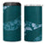 Aloha Hawaii Floral Tapa 4 in 1 Can Cooler Tumbler Patchwork Teal - Polynesian Pride