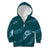 Aloha Hawaii Floral Tapa Kid Hoodie Patchwork Teal - Polynesian Pride