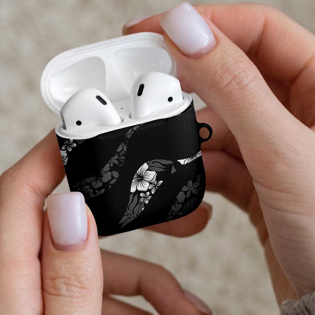 Aloha Hawaii Floral Tapa AirPods Case Patchwork Charcoal - Polynesian Pride