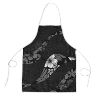 Aloha Hawaii Floral Tapa Apron Patchwork Charcoal - Polynesian Pride
