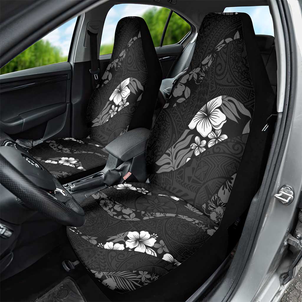 Aloha Hawaii Floral Tapa Car Seat Cover Patchwork Charcoal - Polynesian Pride
