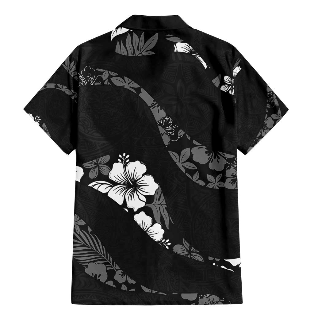 Aloha Hawaii Floral Tapa Family Matching Mermaid Dress and Hawaiian Shirt Patchwork Charcoal - Polynesian Pride