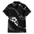 Aloha Hawaii Floral Tapa Family Matching Off The Shoulder Long Sleeve Dress and Hawaiian Shirt Patchwork Charcoal - Polynesian Pride
