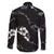 Aloha Hawaii Floral Tapa Family Matching Off Shoulder Short Dress and Hawaiian Shirt Patchwork Charcoal - Polynesian Pride