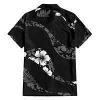 Aloha Hawaii Floral Tapa Family Matching Puletasi and Hawaiian Shirt Patchwork Charcoal - Polynesian Pride